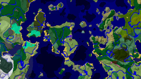 Village Island with Nearby Ancient City