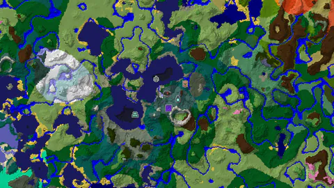 Mountain Ring Valley with an Ancient City Under 200 Blocks Out