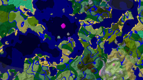 Forest Island With Jungle And Ocean Monument