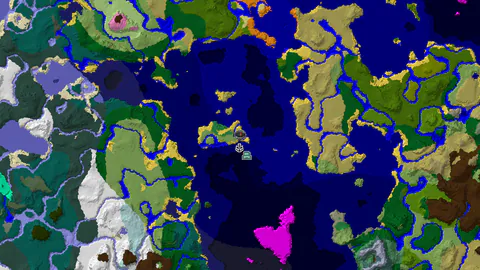 Flower Forest Island with Shipwreck and Ocean Monument