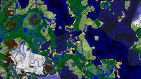 Forest Survival Island with Coastal Villages
