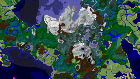 Crater Valley with an Ancient City and Igloo