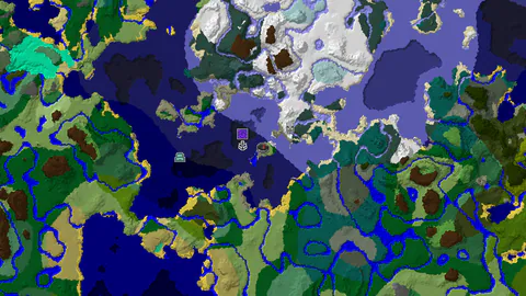Survival Island with Nearby Ruined Portal and Shipwreck